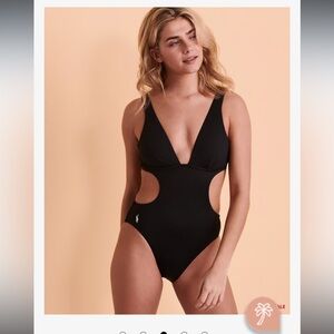 Black Cutout One-Piece Swimsuit